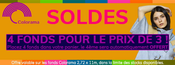 Soldes Colorama Fond 2,72 x 11m : 3+1 OFFERT